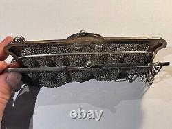 Ancient Silver Ball Bag 19th Century Chain Mail (135-3/A154)