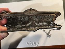 Ancient Silver Ball Bag 19th Century Chain Mail (135-3/A154)