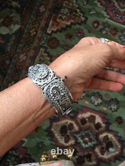 Ancient Silver Berber Bracelet Ancient Mauresque Kabyle 19th In Ethnic Silver