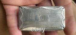 Ancient Silver Box Massif Tabatiere Silver Snuf Box @ Nap III Silber