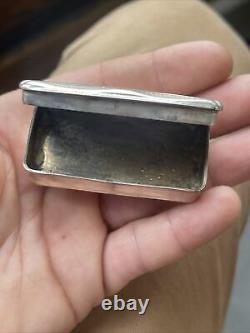 Ancient Silver Box Massif Tabatiere Silver Snuf Box @ Nap III Silber