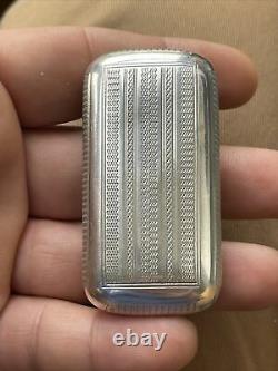 Ancient Silver Box Massif Tabatiere Silver Snuf Box @ Nap III @ Silber
