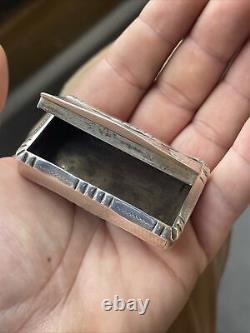 Ancient Silver Box Massif Tabatiere Silver Snuf Box @ Nap III Silber