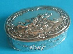 Ancient Silver Box Massive Angelots Love Attribute Angels Silver Box