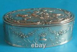 Ancient Silver Box Massive Angelots Love Attribute Angels Silver Box