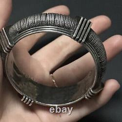 Ancient Silver Bracelet Massif Silver 925 Jonc Ethnic Berber Kabyle 106gr