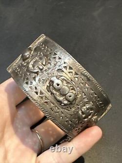 Ancient Silver Bracelet Massif Silver 925 Jonc Ethnic Berber Kabyle 96gr