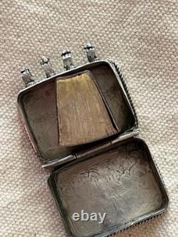 Ancient Silver Case with Its Antique Quran Islamic Silver Amulet Box + Its Quran