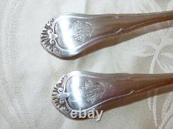 Ancient Silver Fork and Spoon Set with Minerve Hallmark, 157 grams