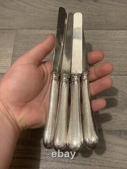 Ancient Silver Fruit Knives Monogram XIX Eme