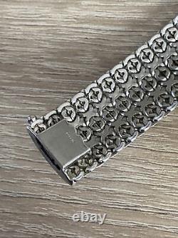 Ancient Silver Gourmet Bracelet Massif Silver Maille Art Nouveau 1930 Tank