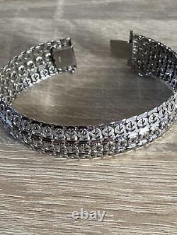 Ancient Silver Gourmet Bracelet Massif Silver Maille Art Nouveau 1930 Tank