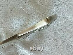 Ancient Silver Paper Cup Massif Art Nouveau 1900 Paon Letter Opener Arts Crafts