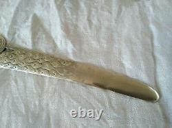 Ancient Silver Paper Cup Massif Art Nouveau 1900 Paon Letter Opener Arts Crafts