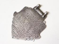 Ancient Silver Talisman Pendant Farsi Persian Ethnicity 19th Century