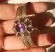 Ancient Sised Bracelet Vermeil Napoleon Iii With Amethyst Small Size