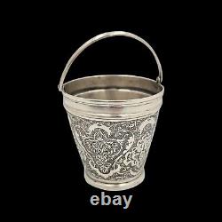 Ancient Small Oriental Solid Silver Bucket, Iran