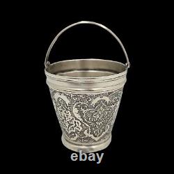 Ancient Small Oriental Solid Silver Bucket, Iran