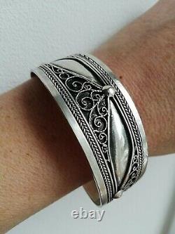 Ancient Solid Silver 925 Designer Bangle Bracelet