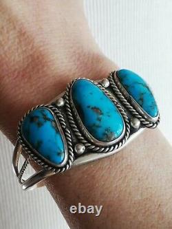 Ancient Solid Silver 925 Navajo Turquoise Bracelet