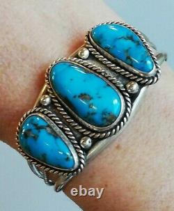 Ancient Solid Silver 925 Navajo Turquoise Bracelet