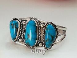 Ancient Solid Silver 925 Navajo Turquoise Bracelet