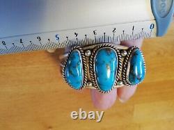 Ancient Solid Silver 925 Navajo Turquoise Bracelet