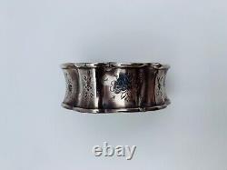 Ancient Solid Silver Bracelet with Minerva Head Hallmark Engraved Flower 17 Grams W1112