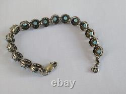 Ancient Solid Silver Bracelet with Topaz Stones, Weight 17g