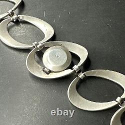 Ancient Solid Silver Chain Mechanical Watch Bracelet