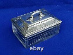 Ancient Solid Silver Crystal Box with Minerva Mark