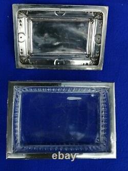 Ancient Solid Silver Crystal Box with Minerva Mark