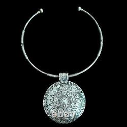 Ancient Solid Silver & Ethnic Necklace, Berber & 78 Grams