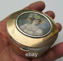 Ancient Solid Silver Miniature Popular Art Antique Snuff Box