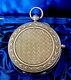 Ancient Solid Silver Powder Compact Pendant Art Deco Pocket Watch Chatelaine