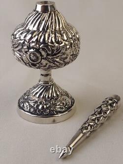 Ancient Sprinkler Solid Silver 800 Hallmark Eastern Maghreb Art Perfume Bottle