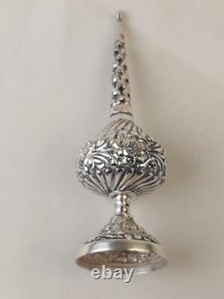 Ancient Sprinkler Solid Silver 800 Hallmark Eastern Maghreb Art Perfume Bottle