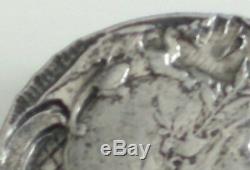 Ancient Sterling Silver Pin Punch, Dragon, Art Nouveau