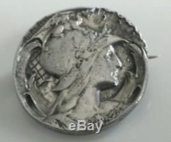 Ancient Sterling Silver Pin Punch, Dragon, Art Nouveau