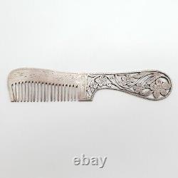 Ancient Style Genuine Silver Comb Full Solid Silver Silver (212)