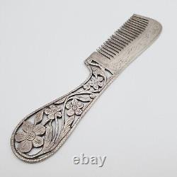 Ancient Style Genuine Silver Comb Full Solid Silver Silver (212)