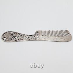 Ancient Style Genuine Silver Comb Full Solid Silver Silver (212)