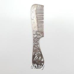 Ancient Style Genuine Silver Comb Full Solid Silver Silver (212)