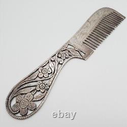 Ancient Style Genuine Silver Comb Full Solid Silver Silver (212)