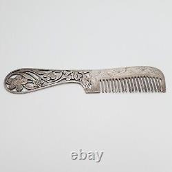 Ancient Style Genuine Silver Comb Full Solid Silver Silver (212)