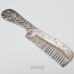 Ancient Style Genuine Silver Comb Full Solid Silver Silver (212)