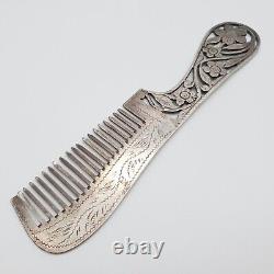 Ancient Style Genuine Silver Comb Full Solid Silver Silver (212)