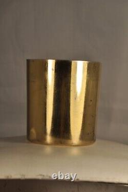 Ancient Timbale Solid Silver Goblet with Gilt Vermeil