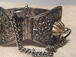 Ancient Tribal Ethnic Sterling Silver Ornate Ankle Bracelet