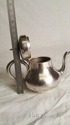 Ancient Verseuse Selfish Teapot In Silver Massive Minerus Punch 19th 172gr